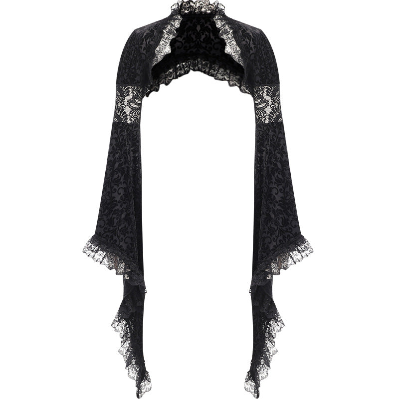 Gothic Black Velvet Qipao Dress or Lace Bolero – alternate view 3