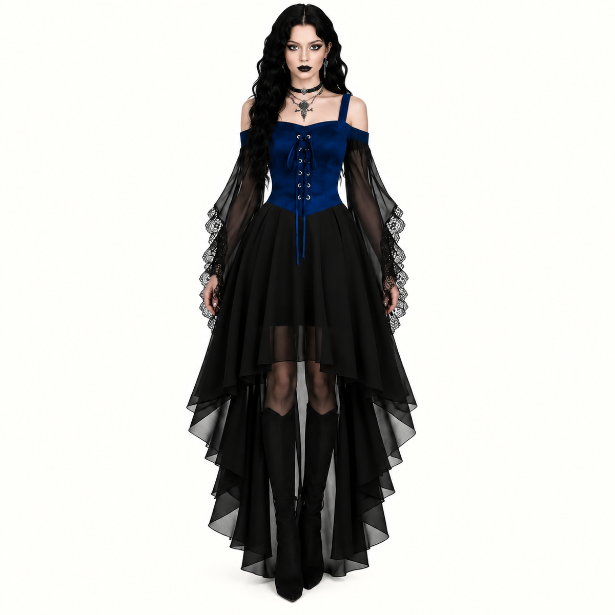 Gothic Witch High-Low Dress – alternate view 6