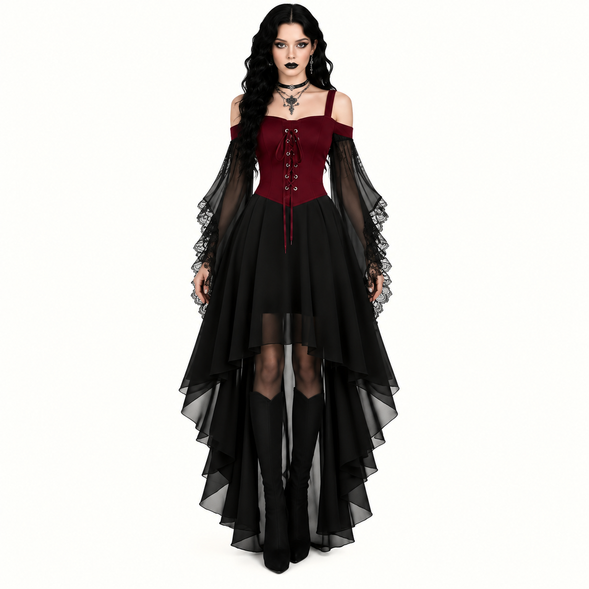 Gothic Witch High-Low Dress – alternate view 2