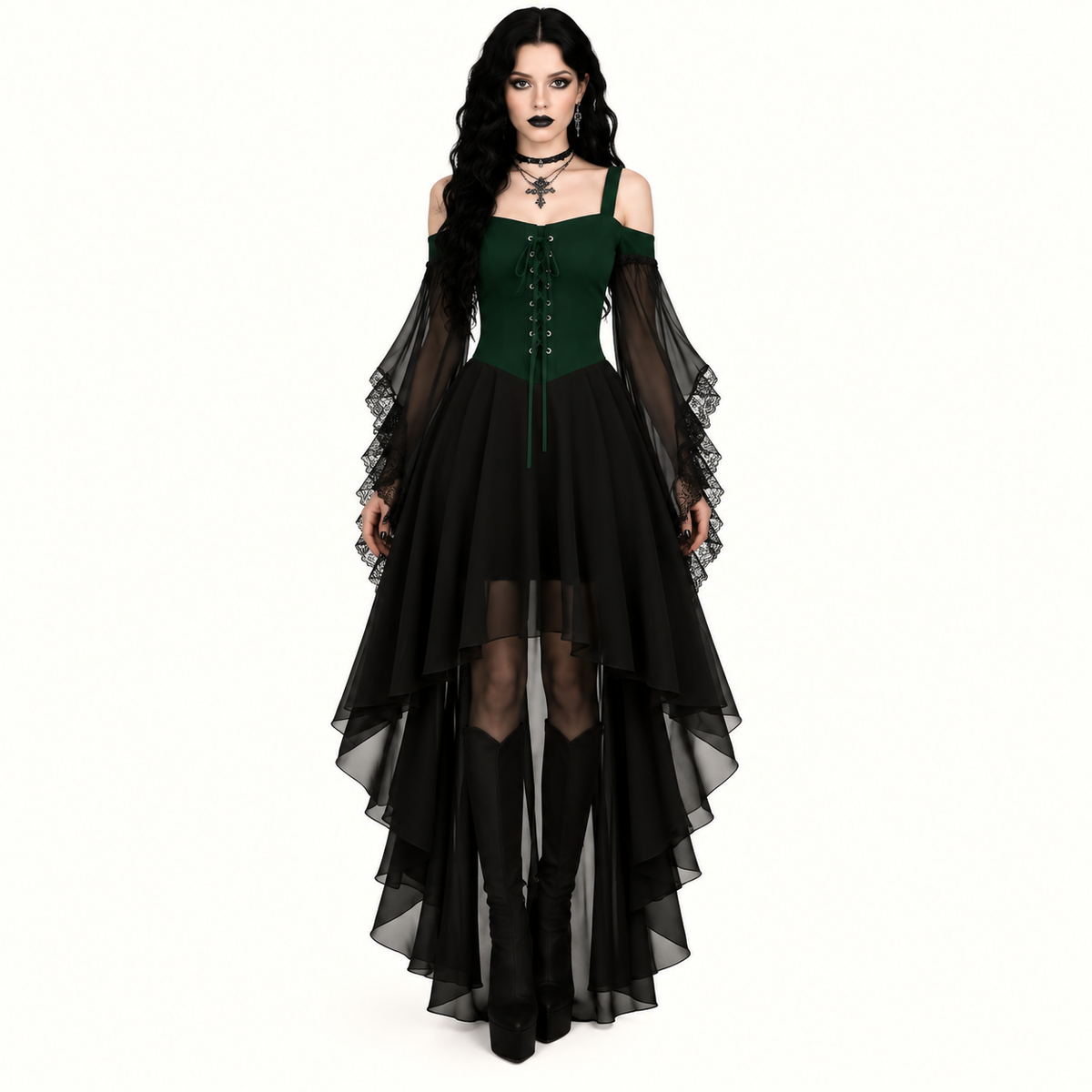 Gothic Witch High-Low Dress – alternate view 5