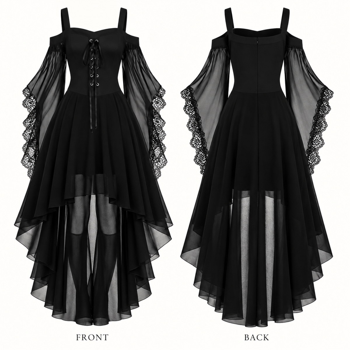 Gothic Witch High-Low Dress – alternate view 7