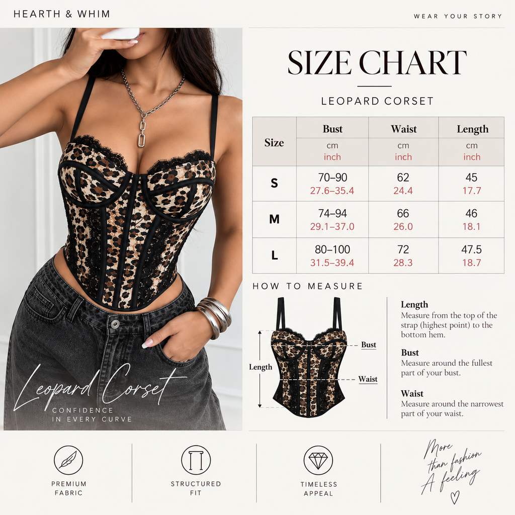 Leopard Lace Bustier Corset Top